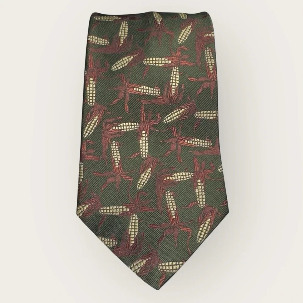 Vintage CHAPS Ralph‎ Lauren Mens Tie Harvest Corn Autumn - 58